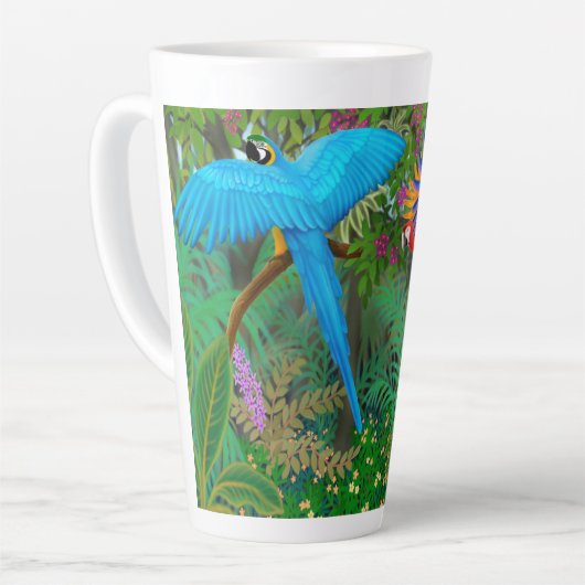 Macaw Parrots im Dschungel Milchtasse (Linke Ecke)