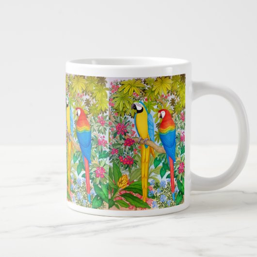 Macaw Parrots Tropical Birds Jumbo Tasse (Rechts)