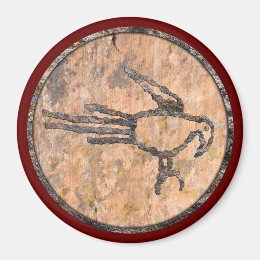 Macaw Petroglyph Magnet (Vorne)