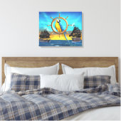 MaCaw Pirate Parrot Leinwanddruck (Insitu (Schlafzimmer))