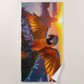 Macaw Rio De Janeiro Strandtuch (Vorderseite)