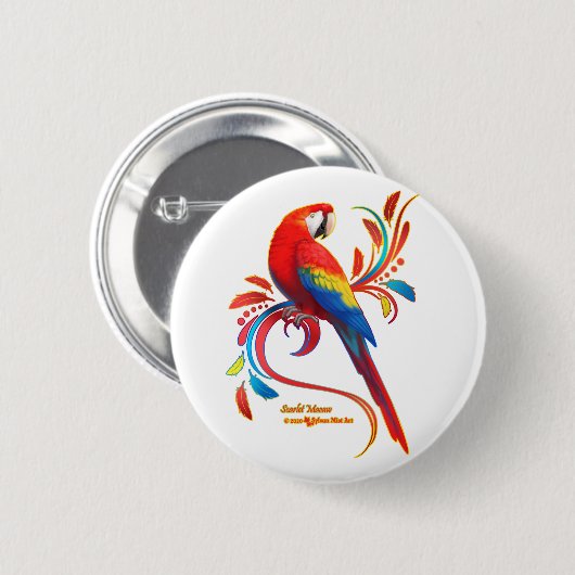 Macaw-Scarlet Button (Vorne & Hinten)