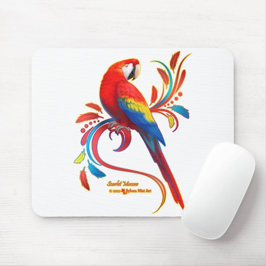 Macaw-Scarlet Mousepad (Mit Mouse)