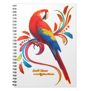 Macaw-Scarlet Notizblock