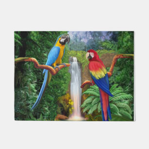 Macaw-tropische Papageien Fußmatte