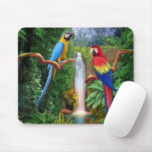 Macaw-tropische Papageien Mousepad (Mit Mouse)