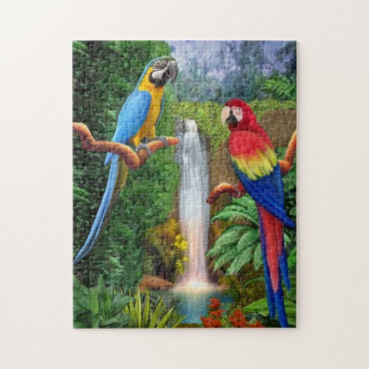 Macaw-tropische Papageien Puzzle (Vertikal)
