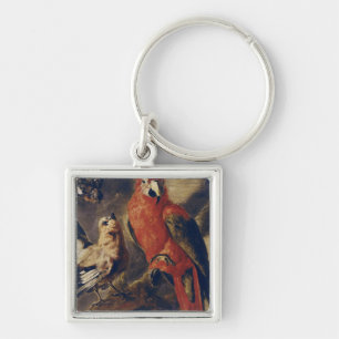Macaw und Bullfinch Schlüsselanhänger