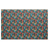 Macaw-und Hibiskus-Muster Stoff (Fat Quarter (45,7 x 55,9 cm))