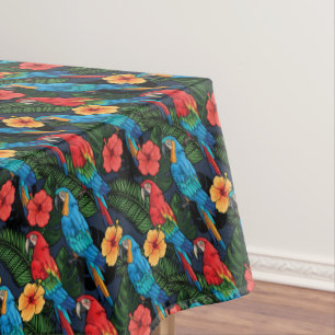 Macaw-und Hibiskus-Muster Tischdecke