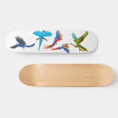 Macaw-verrücktes Skateboard (Horizontal)