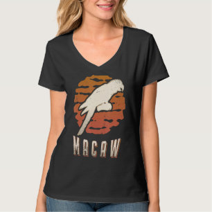 Macaw Vintag Retro Classic Animal Sunset T-Shirt