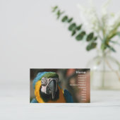 Macaw Visitenkarte (Stehend Vorderseite)