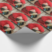 Macawpapagei Flügel des Packpapiers grüner Geschenkpapier (Ecke)