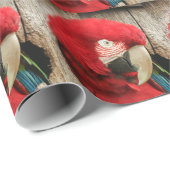 Macawpapagei Flügel des Packpapiers grüner Geschenkpapier (Rolleneckpunkt)