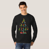 Macaws Christmas Tree Lights Santa Elf Macaw T-Shirt (Vorne ganz)