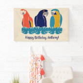Macaws Illustrationen Tropisches Party Banner (Insitu)