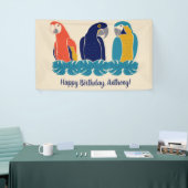 Macaws Illustrationen Tropisches Party Banner (Messeveranstaltung)
