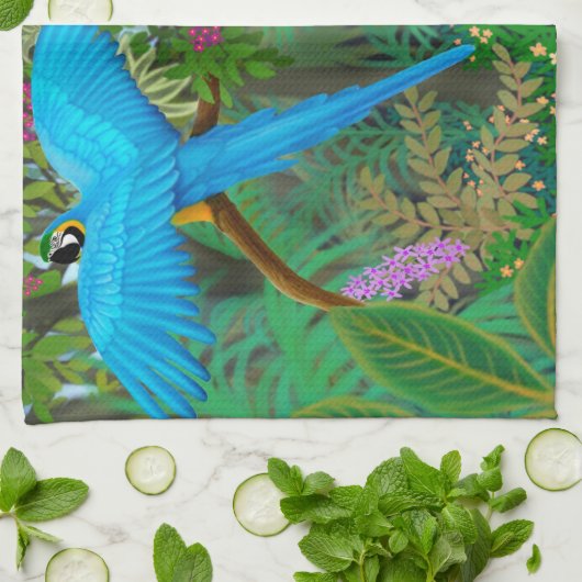 Macaws im zentralamerikanischen handtuch (Gefaltet)