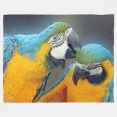 Macaws in love fleecedecke (Vorderseite (Horizontal))