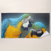 Macaws in love strandtuch (Vorderseite)