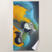 Macaws in love strandtuch (Vorderseite)
