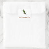 Macaws Person - Macaws Quadratischer Aufkleber (Tasche)