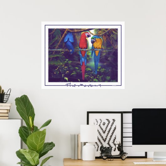 Macaws - Poster (Heimbüro)