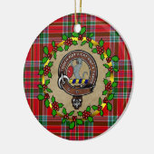 MacBain Clan Abzeichen & Tartan Personalisierte We Keramik Ornament (Links)