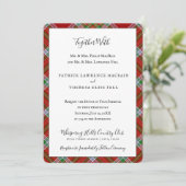 MacBain Clan Tartan Scottish Kariert Einladung (Stehend Vorderseite)