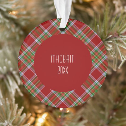 MacBain Clan Tartan Scottish Kariert Ornament (Baum)