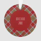 MacBain Clan Tartan Scottish Kariert Ornament (Vorderseite)