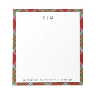 MacBain MacBean Clan Tartan Kariertes Muster Notizblock