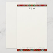 MacBain MacBean Clan Tartan Karomuster Briefpapier (Vorne/Hinten)