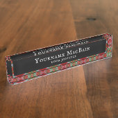 MacBain MacBean Scottish Clan Tartan Kariertes Mus Namensplakette (Seite)