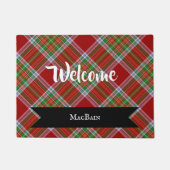 MacBain Scottish Tartan Kariert Pattern Hallo Fußmatte (Vorderseite)