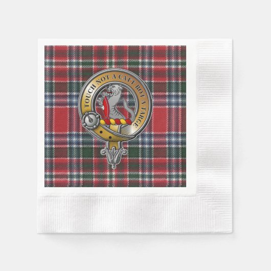 MacBain Tartan & Abzeichen Serviette (Vorderseite)