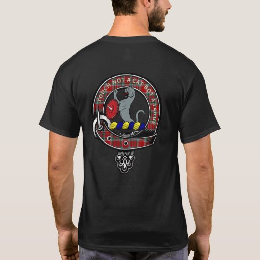 MacBain Tartan Clan Abzeichen T - Shirt (Rückseite)
