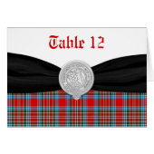 MacBean Ancient Tartan Table Card (Vorderseite (Horizontal))