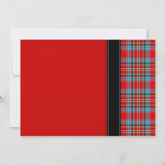 MacBean Ancient Tartan Wedding Einladung (Rückseite)