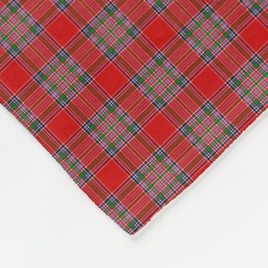 MacBean-Clan-Tartan Fleecedecke (Ecke)