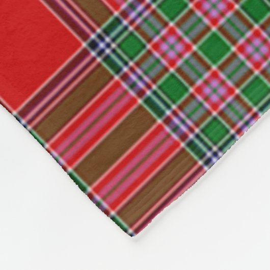 MacBean Kariert Fleecedecke (Ecke)