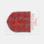 MacBean Tartan Scottish Kariert Lion Rampant Fleecedecke (Vorderseite (Horizontal))