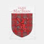 MacBean Tartan Scottish Kariert Lion Rampant Fleecedecke (Vorderseite)