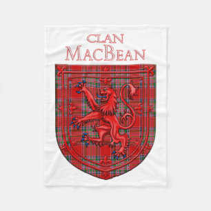 MacBean Tartan Scottish Kariert Lion Rampant Fleecedecke