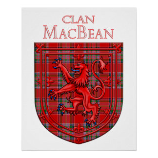 MacBean Tartan Scottish Kariert Lion Rampant Poster