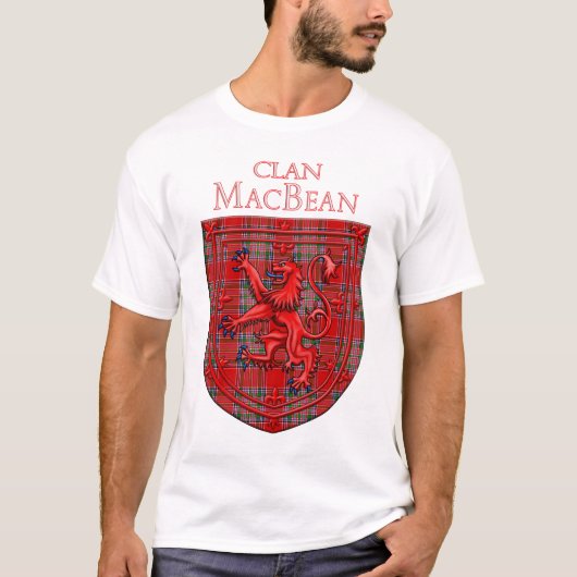 MacBean Tartan Scottish Plaid Lion Rampant T-Shirt (Vorderseite)