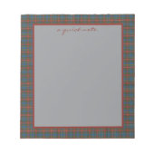 MacBeth Ancient Original Schottischer Tartan Notizblock (Vorderseite)