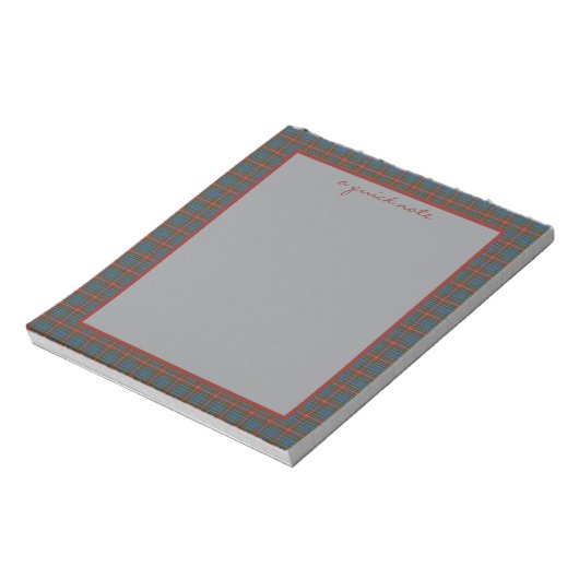 MacBeth Ancient Original Scottish Tartan  Notizblock (Rotiert)