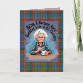 MacBeth Ancient Scottish Tartan Humorous Birthday Karte (Vorderseite)